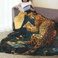 thumbnail image 6 of Cauagu Leopard Reading Tarot Cards Pattern Flannel Bed Blankets,Fleece Blanket Comfortable Air Conditioning Blanket for Sofa Bed Travel Couch & Living Room -80"x60", 6 of 8