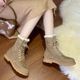 thumbnail image 4 of Fashionable Casual Winter Boots Lace-Up Thickened Low-Top Non-Slip Shoes for Outdoor and Leisure Activities, 4 of 9