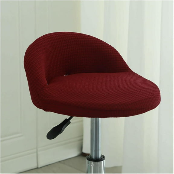 E,1PC, Round Bar Stool Covers Slipcovers Low Back Set of 4/2, Anti-Slip Counter Stool Chair Covers with Elastic Band, Curved Back Kitchen Chair Covers Slipcovers, Easy to Install