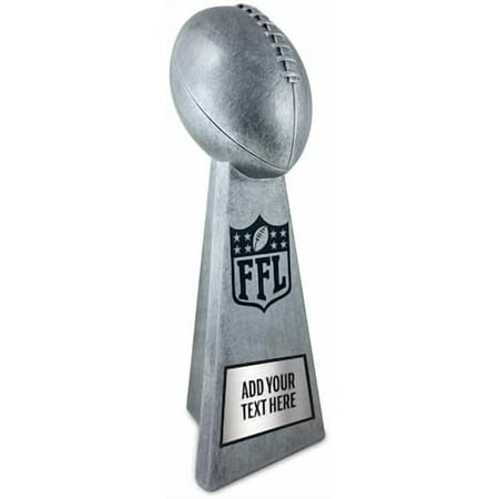 Fantasy Football Trophy 2025 with Personalized Plate - Vince Replica Championship Trophies Award for FFL League Winners Custom Engraving Included on Silver Plate