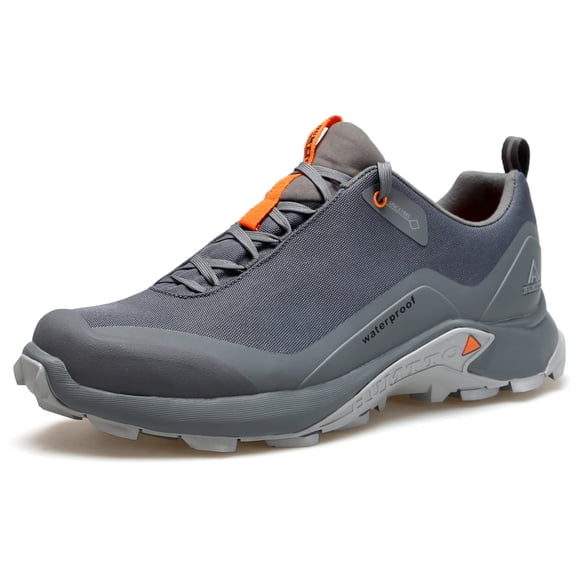 Zapatillas de senderismo HUMTTO para hombre, todo terreno, impermeables, talla 10, color gris