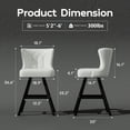 thumbnail image 2 of Genpo Bar Stools Set of 6, 26 Inch Barstools with Metal Legs, White Leather Farmhouse Swivel Counter Height Bar Stool for Kitchen, Dining, Bar, 2 of 10