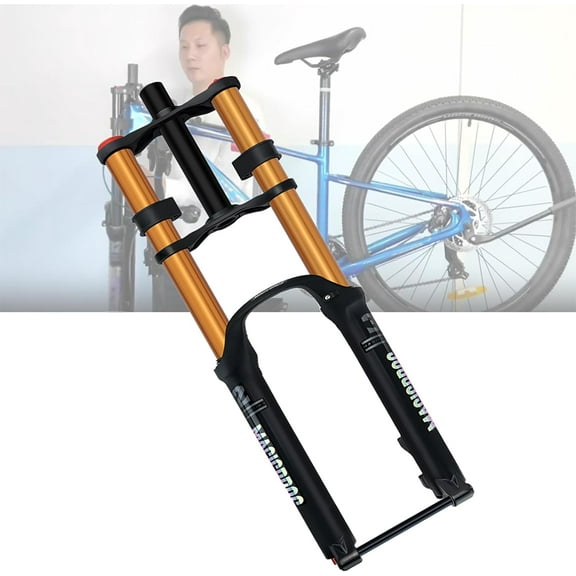 26/27.5/29 Inch Mountain Bike Suspension Fork – Double Shoulder Air Fork, 180mm Travel Adjustable MTB Front Fork, QR Disc, Bicycle Shock Absorber for Downhill & Enduro QR 26in