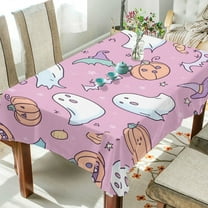Yayeee Tablecloths 54" x 54" Rectangle Wrinkle Resistant Party Table Cover, Purple Halloween