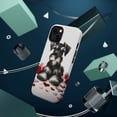 thumbnail image 3 of DistinctInk Tough Case for Apple iPhone 13 (6.1" Screen), Compatible with MagSafe Charging - Valentine's Day Miniature Schnauzer Puppy, 3 of 6