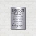 thumbnail image 3 of Luxe Metal Art 'Bathroom Rules' by lettered & lined, Metal Wall Art, 16"x24", 3 of 9