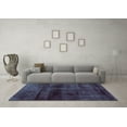 thumbnail image 3 of Ahgly Company Indoor Rectangle Abstract Light Blue Modern Area Rugs, 5' x 8', 3 of 4