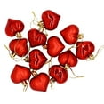 thumbnail image 3 of Dienrx 12 Pack Heart Shaped Christmas Ornaments, Shatterproof Plastic Holiday Ball Decorations for Tree, Valentine's Day Party, Home Garland and Festive Decor, 3 of 4