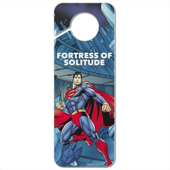Superman Fortress of Solitude Plastic Door Knob Hanger Sign