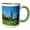 Green/White, variant on 3drose, Millennium Park with Michigan Avenue Skyline, Chicago, Illinois, 11oz Two-tone Blue Mug