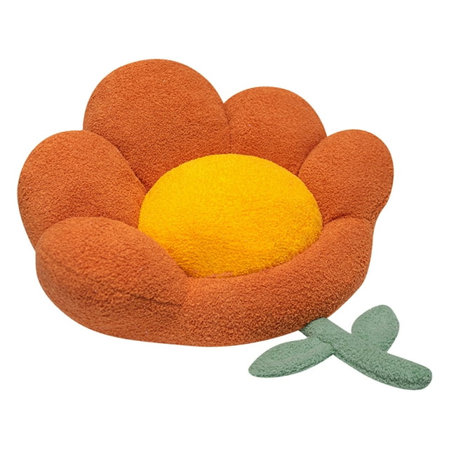 HEVIRGO Seat Mat Detachable Extra-soft Texture Thickened Flower Shape Sitting Chair Seat Mat for Floor
