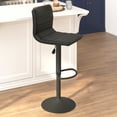 thumbnail image 2 of Flash Furniture Vincent 24" - 33"H Square Adjustable Swivel Mid Back Barstool, Black, 2 of 10