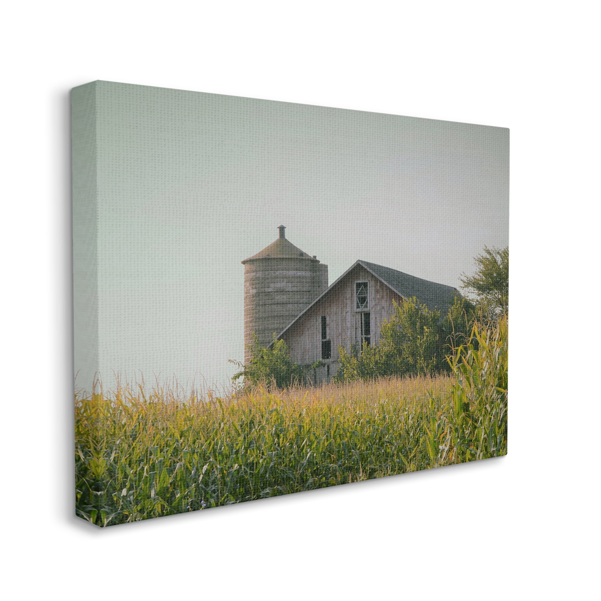 Stupell Industries Soothing Countryside Barn Clear Sky Rural Grass Photograph Gallery Wrapped Canvas Print Wall Art, Design by Daphne Polselli