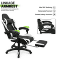 Magshion Rolling Gaming Chair, Adjustable Faux Leather Computer Seat with Lumbar Support for