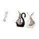 thumbnail image 5 of Figuras modernas de bailarina y cisne, escultura de cerámica, adorno creativo para escritorio, dormitorio, oficina, estantería, aniversario, chimenea,, 5 of 8