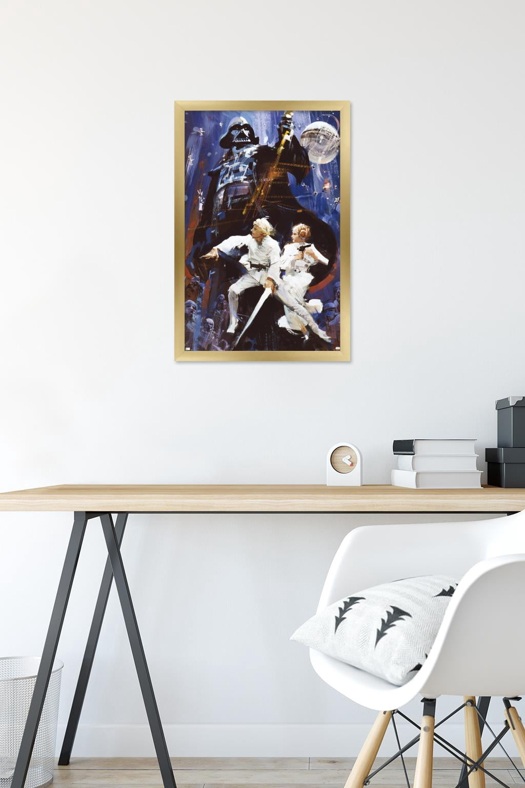 Star Wars: A New Hope - Illustrated One Sheet Wall Poster, 14.725" x 22.375" Framed