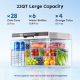 thumbnail image 3 of Simzlife 12 Volt Car Refrigerator 22 Quart Portable Fridge Freezer Compressor Cooler 12/24V DC 110~240 Volt AC for Truck Van RV Camper SUV Travel Camping Road Trips, 3 of 10