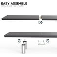 thumbnail image 3 of Dual Monitor Stand Riser, 39.4 Inch Height Adjustable Monitor Riser for Desk, Wood & Steel Monitor Stands for 2 Monitors, Laptop,Printer,TV, Black, 3 of 8