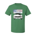 thumbnail image 2 of Wild Bobby, Ford Mustang Country USA 1964 Vintage American License Plate, Cars and Trucks, Men Graphic Tee, Kelly, X-Large, 2 of 4