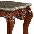 thumbnail image 4 of 30 Inch Classic Square Marble Top End Table Cabriole Legs Gray Brown - Saltoro Sherpi, 4 of 5