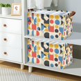 thumbnail image 2 of Yayeee Foldable Storage Basket for Shelves with Handles Waterproof Cloth Bins, Blue Geometric, 2 of 7