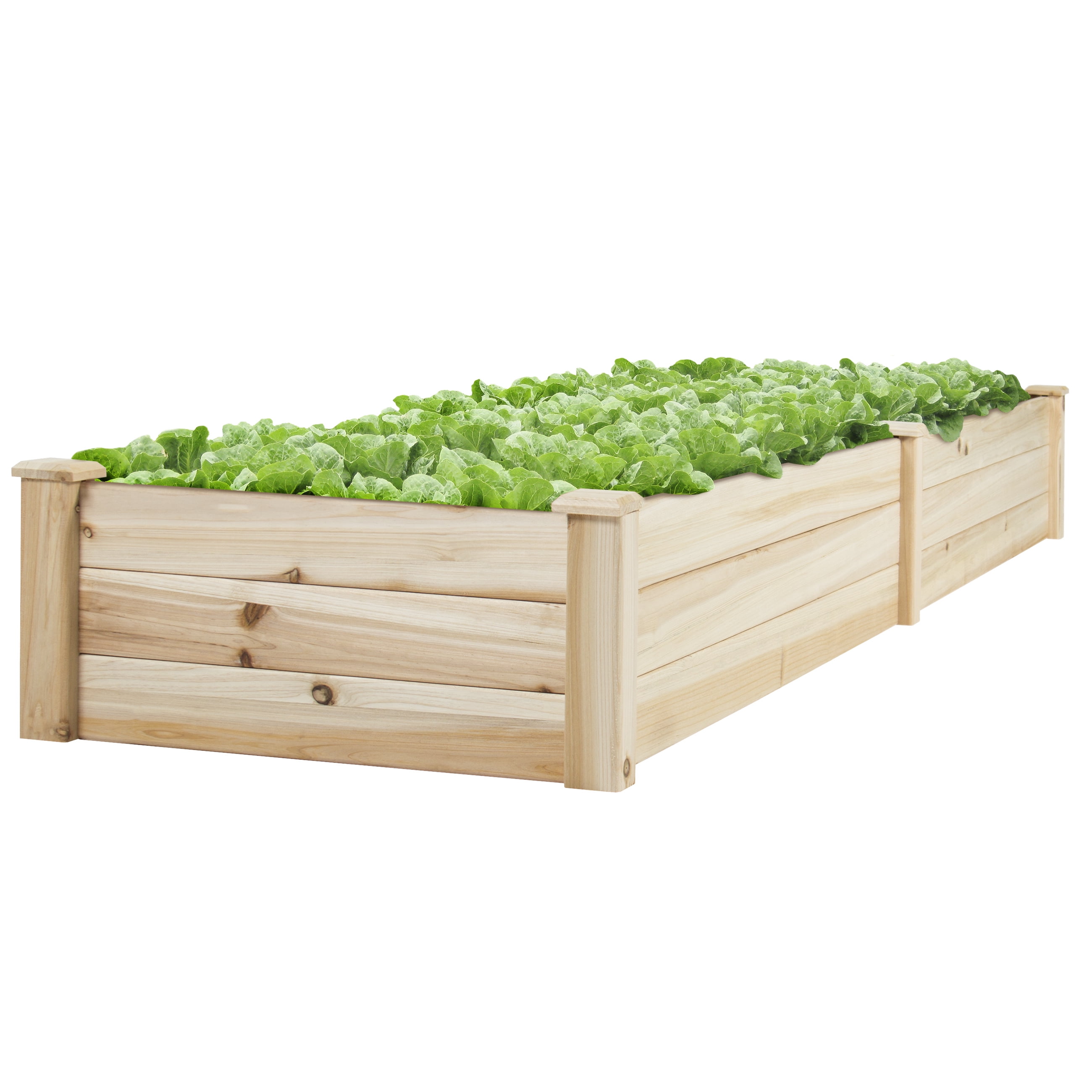 Best Choice Products BCP Wooden Raised Vegetable Garden Bed Patio Backyard Grow Flowers... by