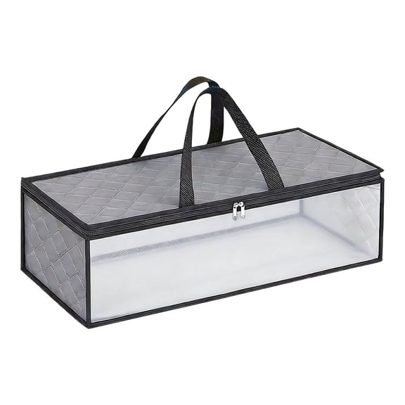 Cozival 2 Pack Hat Storage Bag for Baseball Caps, 25x8.3x7.6 Inch Large Cap Organizer Case with Handles for Closet Travel, Grey