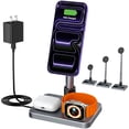 thumbnail image 1 of OXAA 3-in-1 Adjustable Magnetic Wireless Charging Stand for Apple Devices, Fast Charging for iPhone, Apple Watch & AirPods, Foldable Design, Includes 25W Adapter, 1 of 7