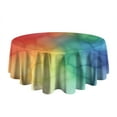 thumbnail image 5 of Colorful Tie Dye Cloud Shape Pattern Round Tablecloth 60"x60",Wrinkle Wipeable Table Cloth for Kitchen Dining Room Picnic Patio Party, 5 of 6