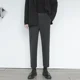thumbnail image 3 of Pantalones de traje de cintura alta para hombre, pantalones cortos de 9 pulgadas, talla grande, pantalones de verano para hombre, ropa de primavera, ropa de trabajo de moda, pantalones de tela de lujo, 3 of 5