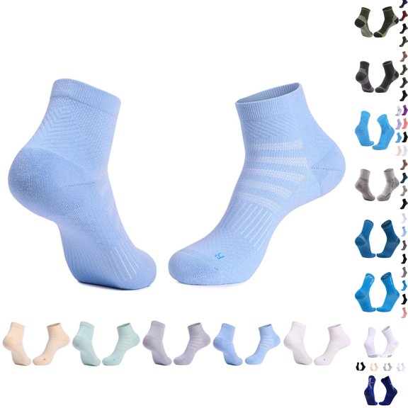 Paiwinds Men's Breathable Sports Ankle Socks for Cycling Running Casual Daily Wear One Size