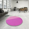 thumbnail image 4 of Ahgly Tapis d'Intérieur Lavable en Machine Carré Violet Transitionnel, 7 Pieds Carré, 4 of 7