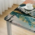 thumbnail image 5 of Acheng Birds Trees Lake Square Fitted Table Cloths 100% Polyester Fiber 52*52, 5 of 8