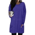 thumbnail image 2 of hotojiny Womens Pajama Top Long Sleeve Soft Comfy Sleep Shirt Fall Crew Neck Casual T Shirts Slim Base Layer, 2 of 6