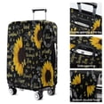 thumbnail image 5 of Black Sunflower Word Pattern Luggage Cover Fashion Suitcase Cover Baggage Covers Fit 25-28 Inch Luggage (Go Travel), 5 of 5