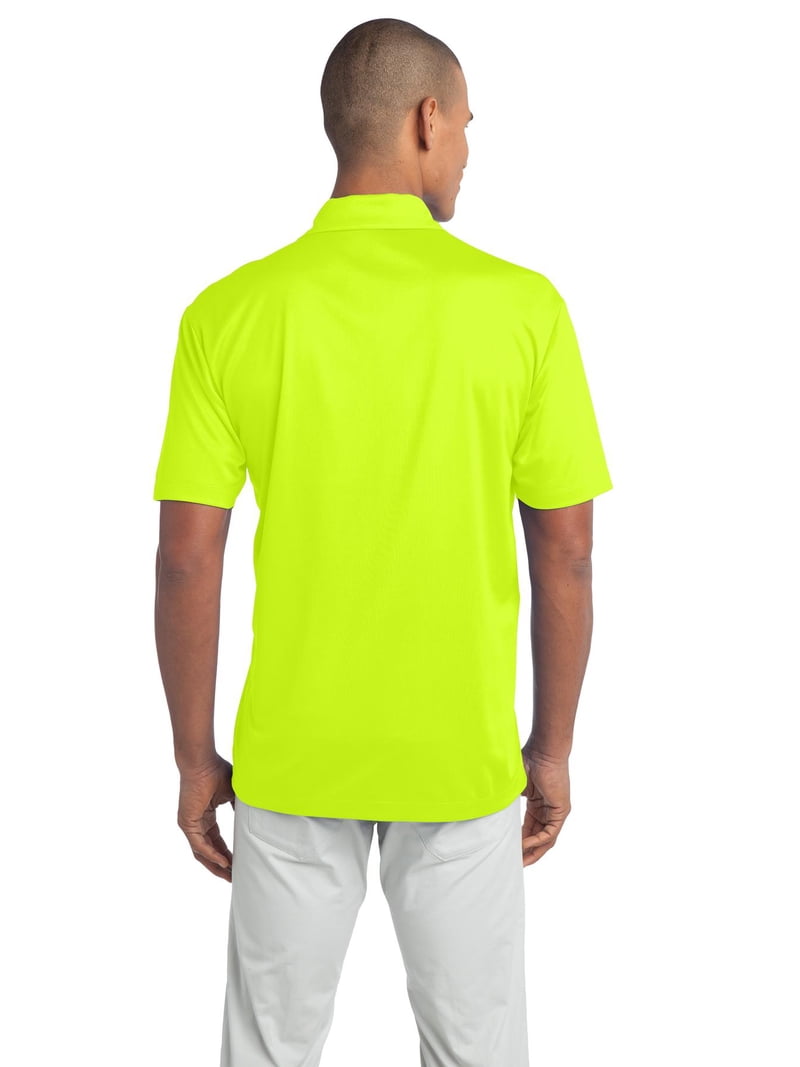 【本日限り価格】ANEW NEON YELLOW POLO SHIRT サイズL Port Authority Men's Polo Shirt, Silk Touch Performance, Neon