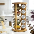 thumbnail image 4 of Orii 20 Jar Bamboo Spice Rack with Spices Included - Rotating Tower Organizer for Kitchen Spices and Seasonings Free Spice Refills for 5 Years (Bamboo Wood), 4 of 5