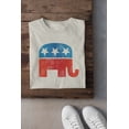 thumbnail image 5 of Old Glory Mens Distressed Republican Elephant Logo Short Sleeve Graphic T Shirt, 5 of 6