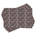 thumbnail image 1 of Ambesonne Ethnic Place Mats Set of 4, Traditional Folk Retro, Standard Size, Black Cream, 1 of 6