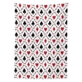thumbnail image 3 of Ambesonne Casino Tablecloth Rectangular Table Cover, Tourist Poker Cards Art, 60"x84", Red Black, 3 of 4