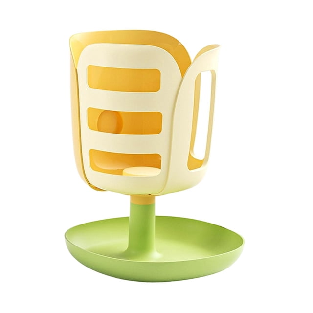 Comedero para conejos con soporte para heno y comida, antivuelco, gran capacidad, soporte para pasto, estación de alimentación, dispensador de comida, Amarillo