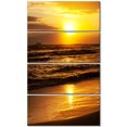 thumbnail image 2 of Bright Yellow Sunset over Dark Sea - Beach Photo Canvas Print, 2 of 3