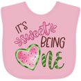 thumbnail image 3 of Inktastic It's Sweet Being One Watermelon First Birthday Boys or Girls Baby Bib, 3 of 4