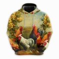 thumbnail image 3 of Sudadera con capucha de estilo hip hop para hombre y mujer, sudadera con estampado 3D de pollo, estilo Harajuku, informal, ropa de calle, 3 of 5