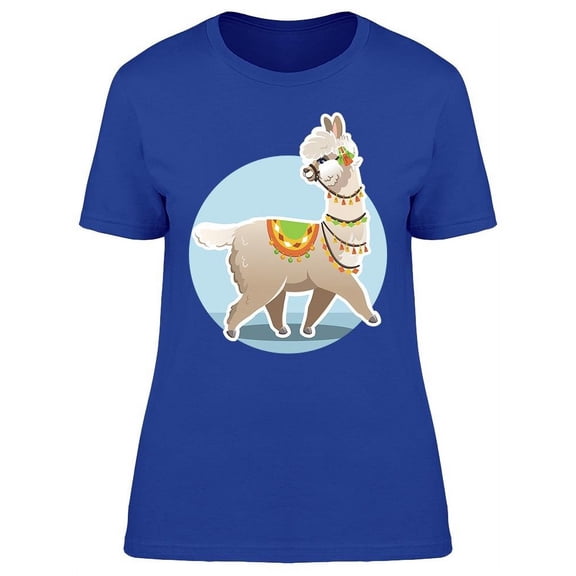 Walking Llama T-Shirt Women -Image by Shutterstock, Female Large