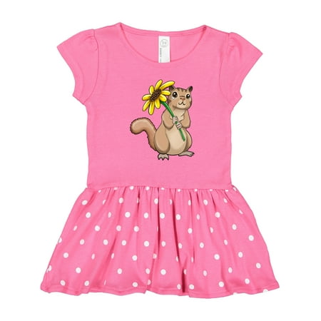 

Inktastic Cute Chipmunk with Sunflower Gift Toddler Girl Dress