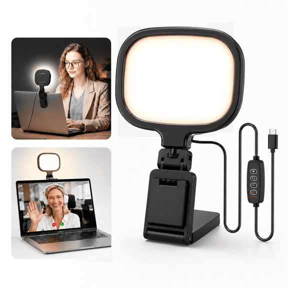 TIKBBRMG 5'' Ring Light for Computer, Laptop, Desk, Portable LED Selfie Light for Zoom Meetings, Streaming, CRI>97.8, Video Conference Clip On Lighting for Monitor & Webcam