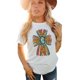 thumbnail image 4 of ABPHQTO Camiseta de manga corta con estampado de cruz y patrón occidental blanco para mujer, 4 of 5