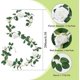 thumbnail image 2 of 3 packs of artificial white rose vines flower wreaths total 19.5 ft fake hanging silk, 2 of 5