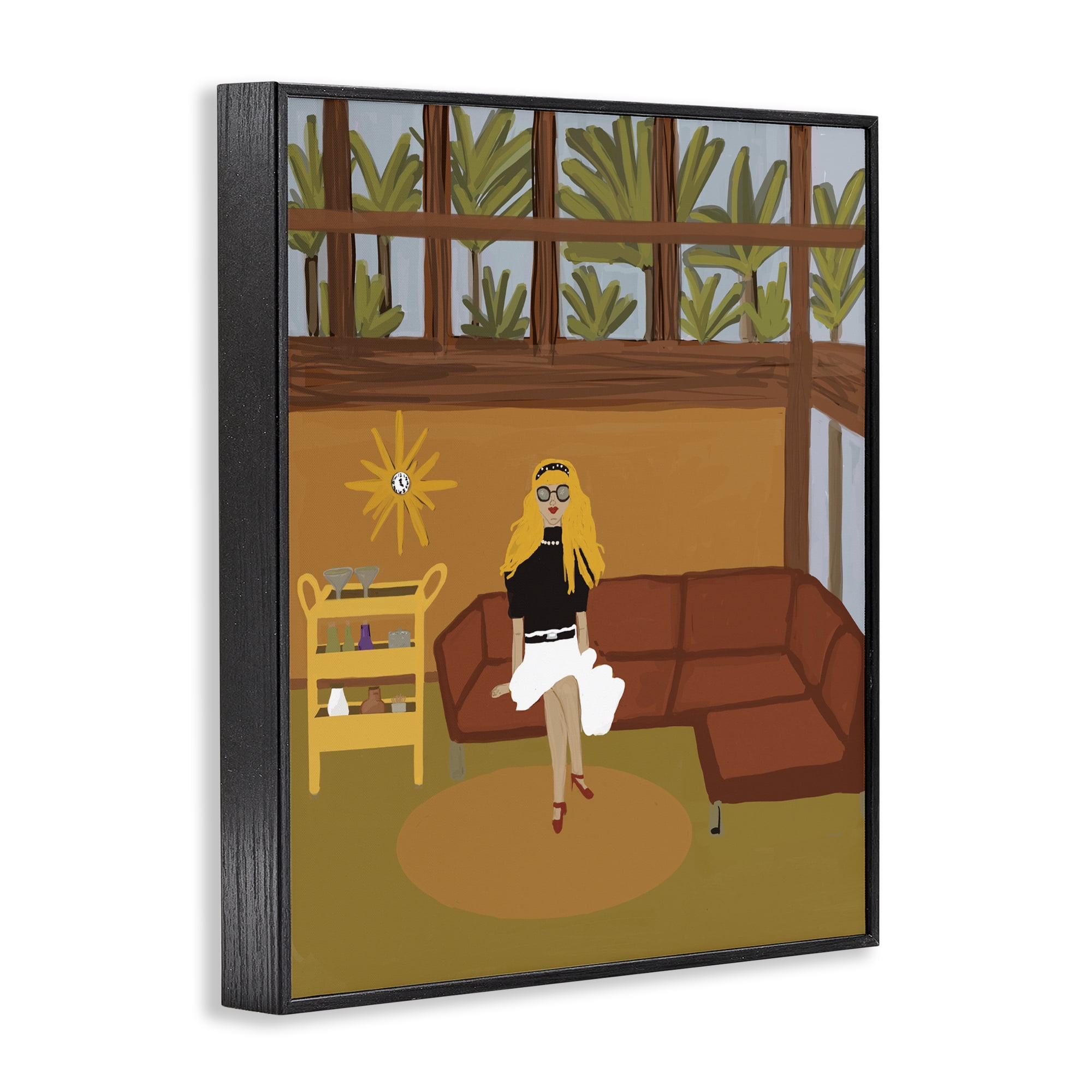 Stupell Industries Living The Girl Life Black Framed Giclee Art, design by Kristal Clifford
